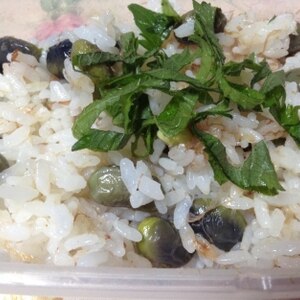 ❤枝豆と鰹節大葉の混ぜご飯❤